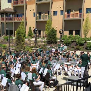 Photo Pennsylvania Lions All-State Band performs outside